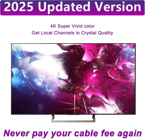 Vista 3 de Antena de TV 2025 para Smart TV interior para canales locales - Antena HDTV amplificada para interiores, largo alcance, soporta 4K, 1080p, VHF/UHF