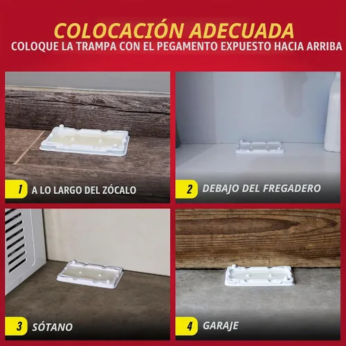 Vista 4 de Catchmaster -6 trampas de pegamento resistentes a la congelación para ratones e insectos, para interiores para el hogar, bandeja adhesiva