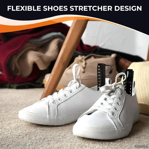 Vista 6 de NADOBA 5 pares de árboles de zapatos de plástico I árboles de zapatos de longitud ajustable para hombres I zapatos y botas árboles I hombres zapatos