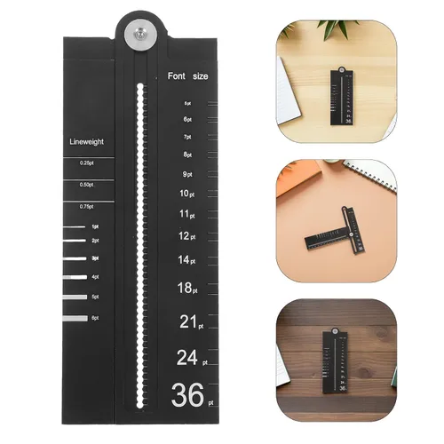 Vista 8 de Metal Drafting Ruler Multifunctional Geometry Tool for Architecture Work