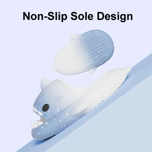 Vista 3 de Kapley Shark Slides Original, 2023 Slidely Shark Slidely - Pantuflas de spa para mujeres y hombres