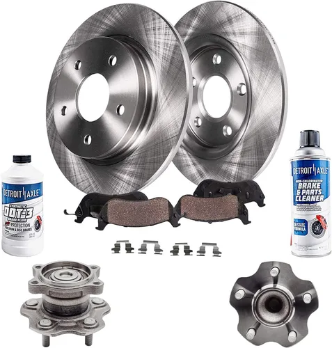 Vista 83 de Detroit Axle - Rotores de freno para Nissan NV2500 NV3500 NV1500 NV1500 2012-2021, repuesto de rotores de freno de disco: rotor delantero de 14.17