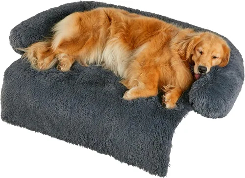 Vista 13 de Codi Cama calmante para perros – Tapete protector de sofá antiansiedad para perros grandes, 41 x 37 x 6 pulgadas, lavable a máquina, esponjosa