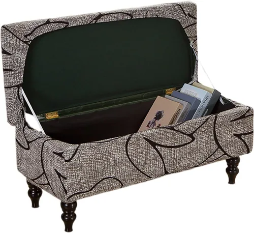 Vista 30 de FUANGUI Funda para Otomán Elástica de Almacenamiento Funda para Banco Otomán Impresa Plegable Banco de Almacenamiento Funda para Otomán Reposapiés