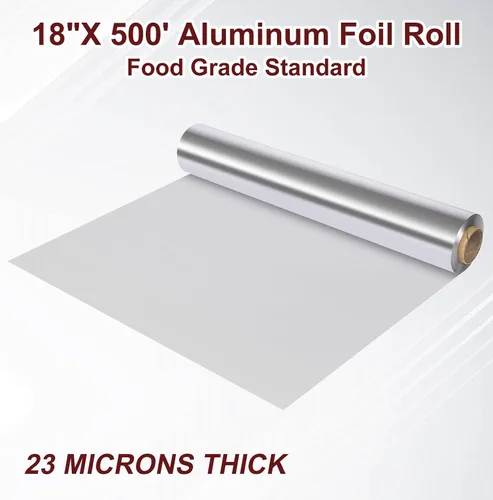 Vista 2 de Rollo de papel de aluminio resistente para alimentos de 18 pulgadas 500 pies de papel de aluminio resistente seguro para alimentos