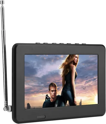 Vista 9 de Yoidesu Monitor LCD de TV portátil, 7 pulgadas 1080P recargable para automóvil TV digital con sintonizador ATSC, entrada AV, radio FM, SD, MMC, USB
