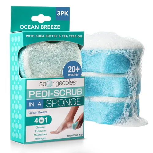 Vista 33 de Spongeables Pedi Scrub Foot Exfoliating 20+ Wash Sponge