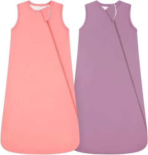 Vista 13 de HAPIU Saco de dormir unisex de rayón hecho de bambú TOG 1.0, cremallera premium de 2 vías, manta portátil para bebé All-Night Comfort, Buttery