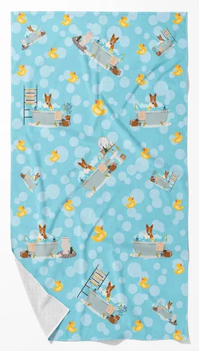Vista 28 de Caroline's Treasures WDK5738BTLG Airedale - Toalla de baño grande para bañera
