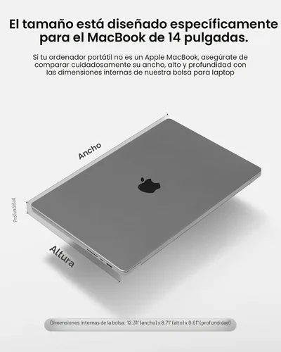 Vista 4 de tomtoc estuche de transporte 360 para laptop de 14 pulgadas MacBook Pro M5/M4/M3/M2/M1 Pro/Max A3434 A3112 A3401 A3185 A2992, bolsa de hombro