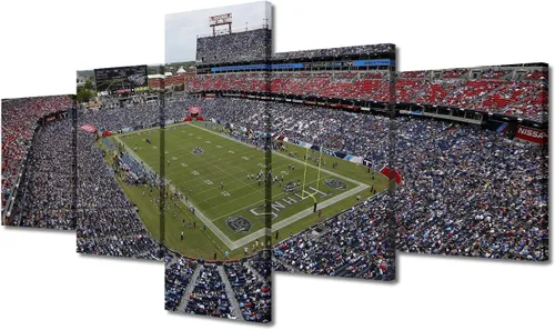 Vista 122 de TUMOVO Allegiant Stadium Arte de Lienzo para Pared de Sala de Estar Equipo de Fútbol Americano Pintura Moderna Nevada Las Vegas Cuadro Deportivo