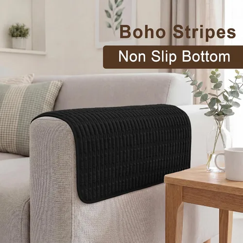 Vista 2 de Foxdecor Fundas para Brazos de Sofá Funda para Brazo de Sofá, Juego de Fundas para Brazos de Sillón de 2, Fundas Antideslizantes para Brazos