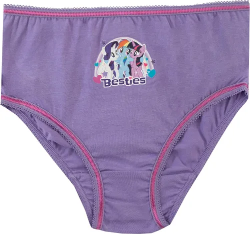 Vista 3 de My Little Pony Ropa interior para niñas, paquete de 5 bragas para niñas, ropa interior de algodón para niños