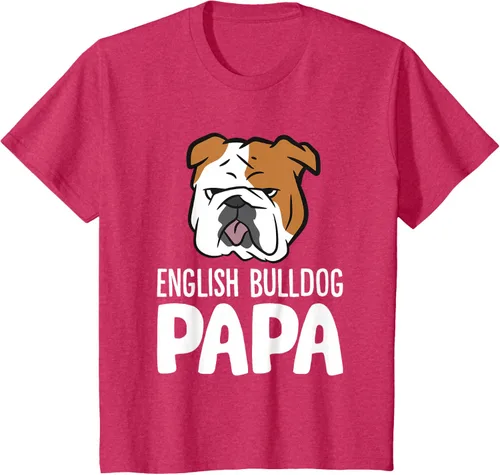 Vista 82 de Camiseta divertida de Bulldog Inglés para papá dueño de perro, Negro