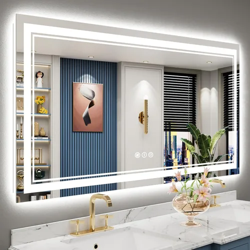 Vista 43 de 24x32 LED Bathroom Mirror, Backlit & Front Lit Lighted Mirror Retroiluminado+luz frontal