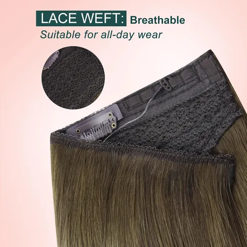 Vista 144 de Easyouth Extensión de cabello humano rubio con cola de caballo, extensiones de cabello humano rubio dorado con reflejos rubios, extensiones