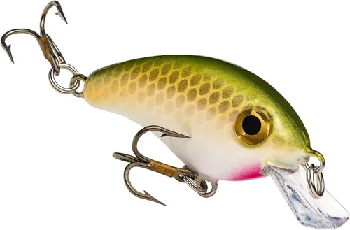 Vista 7 de Strike King Señuelo de pesca Bitsy Pond Minnow Crankbait, 3/32 oz, irresistible para los peces Chartreuse con espalda negra