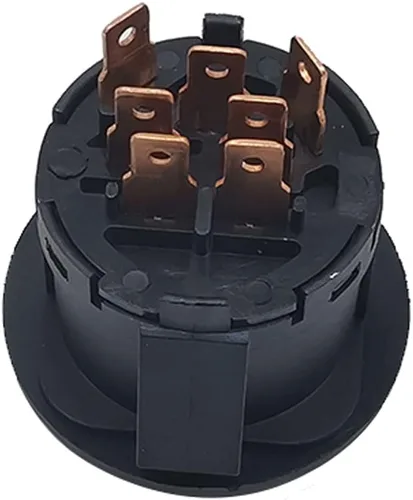 Vista 3 de Interruptor de encendido de arranque con llave de 4 posiciones 7 terminales funciona con Cub Cadet, Husqvarna, John Deere, MTD cortacésped reemplazar