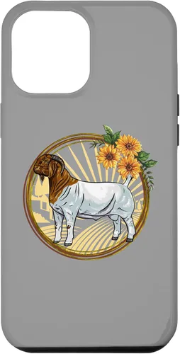 Vista 6 de Funda con borde de girasol para iPhone 15 Meat Goat Boer Buck