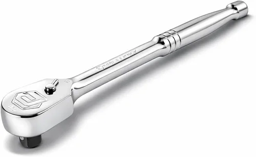 Vista 9 de Powerbuilt trinquete profesional XT90 de 90 dientes con accionamiento de 1/2 pulgadas, trinquete de cabeza sellada, pulido completo, mango largo