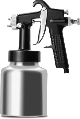 Vista 14 de HVLP Mini Pistola Pulverizadora de Pintura con Boquilla de 0.8 mm, Capacidad de 125 cc, Pistola Pulverizadora de Pintura con Alimentación por