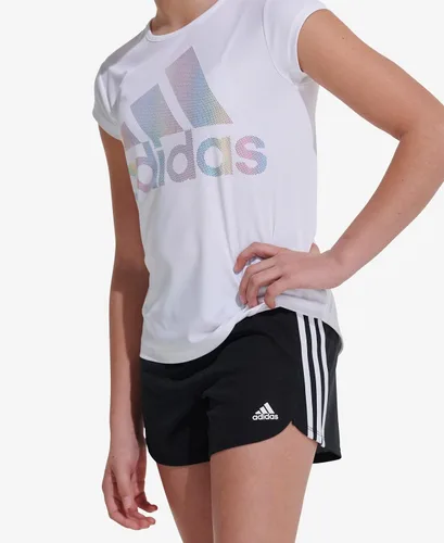 Vista 3 de adidas Pantalón corto de malla Pacer Big 3 Stripe para niña