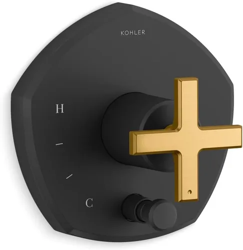 Vista 57 de KOHLER K- TS27043-3-BV Occasion™ RITE-TEMP VALVE TRIM, vibrante bronce cepillado