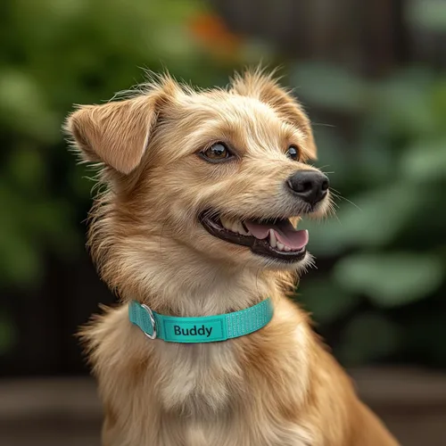 Vista 9 de Collar de perro personalizado con nombre y número impresos, collares reflectantes ajustables personalizados con hebilla para perros pequeños