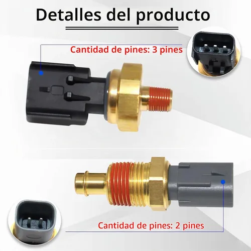 Vista 2 de Sensor de presión de aceite y sensor de temperatura del refrigerante para Chrysler Jeep Dodge 2Pack Oil Pressure Switch & Coolant Temperature