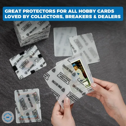Vista 8 de Protectores de envío de tarjetas coleccionables – Insertos de plástico ultra fuertes de primera calidad – Paquete de 110 – 3.5 x 4.5 pulgadas Blanco