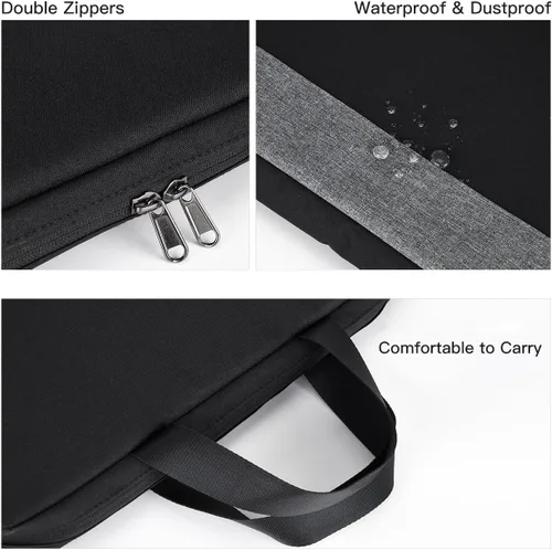 Vista 5 de Funda para laptop de 17.3 pulgadas, para hombre y mujer, TSA para HP Envy 17/Pavilion 17/OMEN 17, Dell G3 G7 17.3/Inspiron 17, Acer Aspire 17, Negro