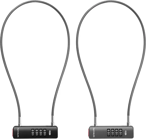 Vista 10 de Combinación de cable de bloqueo de bicicleta, cerradura combinada en U con código, para puerta de valla al aire libre, bicicleta para niños