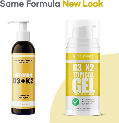 Vista 2 de Vitamina d3 k2 Gel tópico de máxima fuerza, más de 15000 UI por bomba, la vitamina del sol, apoyo inmunológico, óseo y articular