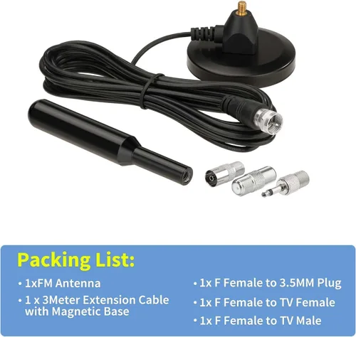 Vista 6 de Superbat Antena FM de repuesto para receptor de radio estéreo para el hogar interior para Yamaha Pioneer Onkyo Marantz Sherwood Radio FM interior AV