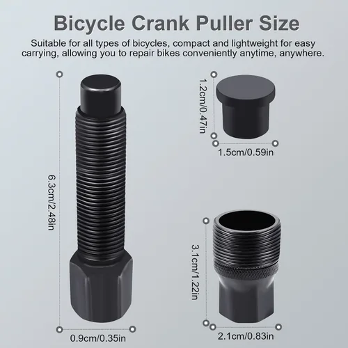 Vista 4 de Extractor de manivela para bicicleta, herramienta de extracción de manivela para bicicleta, herramienta de extractor de manivela para manivelas