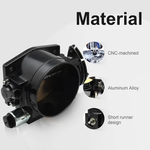 Vista 4 de Cuerpo del acelerador de 92 mm de 4 pernos para LS1 LS2 LS3 LS6 LS7 LSX accionamiento por cable con sensores de posición del acelerador TPS IAC