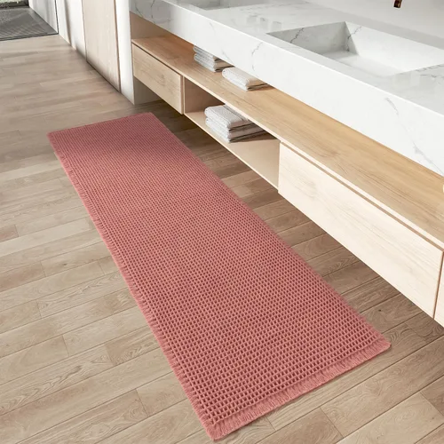 Vista 83 de Alfombra de baño mejorada con diseño de gofres, absorbente y antideslizante Negro