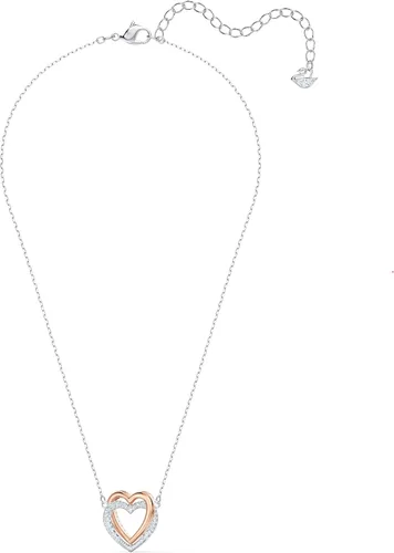 Vista 4 de SWAROVSKI Infinity Heart Jewelry Collection, Rose Gold & Rhodium Tone Finish, Clear Crystals