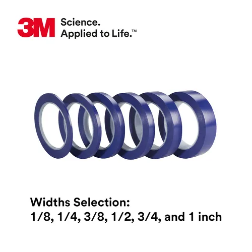 Vista 6 de Cinta de vinilo color índigo 3M 471+ PN2510, empacado de forma conveniente (empaque de 1 unidad), Azul