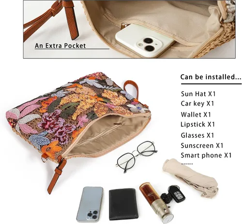 Vista 6 de Bolso cruzado de piel sintética para mujer, bolso cruzado de felpa con asa superior esponjosa, bolso de mano para niñas