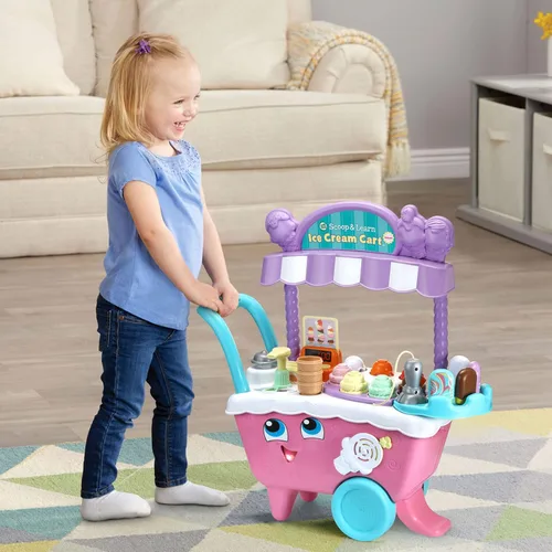 Vista 6 de LeapFrog Scoop and Learn Ice Cream Cart Deluxe (embalaje sin frustración), color rosa