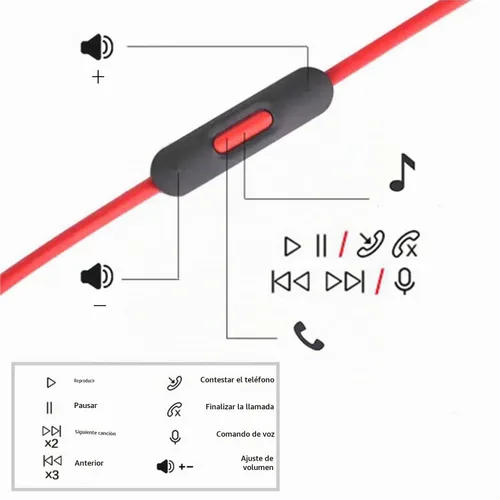 Vista 2 de cipher Cable de audio de repuesto, compatible con auriculares Beats, modelos Studio Solo Pro Detox Mixr Executive Pill, con micrófono en línea