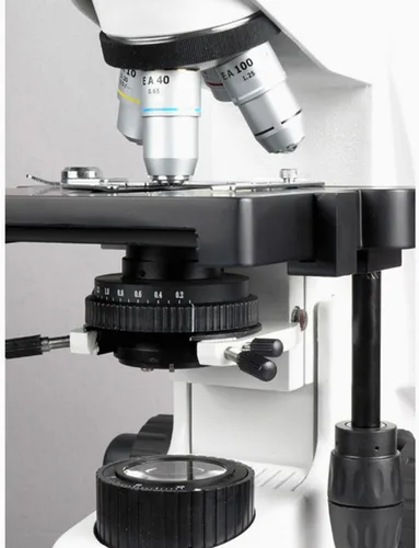 Vista 6 de AmScope Microscopio compuesto trinocular T690B-PL, aumento 40X-2000X, oculares de campo súper ancho WH10x y WH20x, objetivos acromáticos de plan