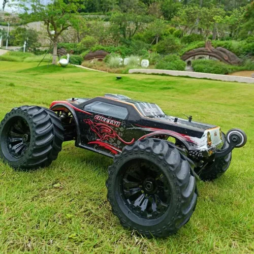 Vista 4 de JLBRACINGRC Auto RC sin escobillas de 1/10 para adultos, rápido 50+ mph de alta velocidad RTR RC camión, camión monstruo todoterreno 4WD, auto