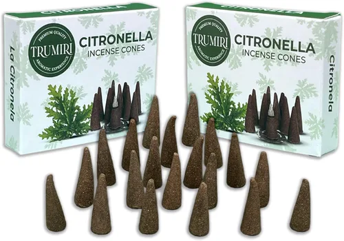 Vista 33 de TRUMIRI Incienso ámbar – Paquete de 20 conos (2 x 10) – Incienso de cono perfumado