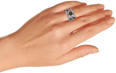 Vista 6 de Bling Jewelry - Anillo para mujer, chapado en plata