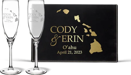 Vista 20 de Copas de champán personalizadas para boda, copas de brindis de aniversario, copas de boda, señor y señora, regalo de boda, copas de champán