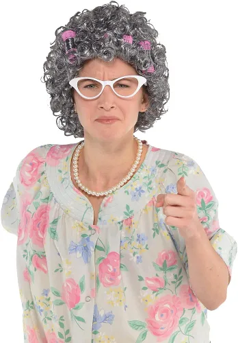 Vista 2 de AMSCAN - Juego de accesorios para disfraz de abuela para niñas talla única 3 piezas