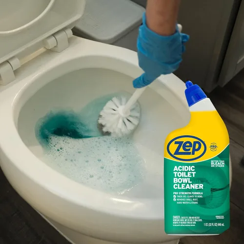 Vista 7 de Zep ZUATBC324 - Limpiador ácido para inodoro, 32 onzas (caja de 4), experimenta el máximo poder de limpieza con nuestra fórmula de adherencia 2