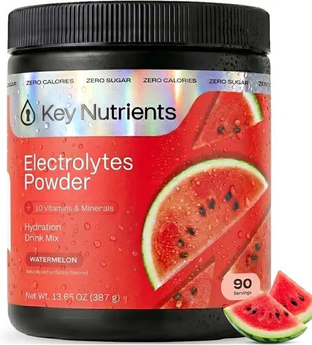 Vista 19 de KEY NUTRIENTS Electrolitos en polvo sin azúcar, limonada de maracuyá con 6 electrolitos y minerales, fibra prebiótica y polvos de hidratación